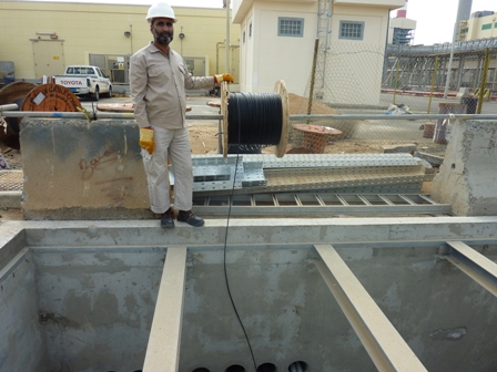 Installation of Fibre Optic Cable at Shoaiba PP