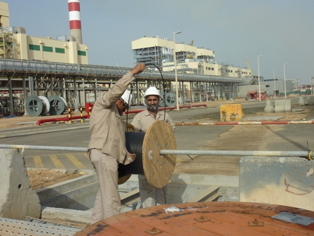 Installation of Fibre Optic Cable at Shoaiba PP